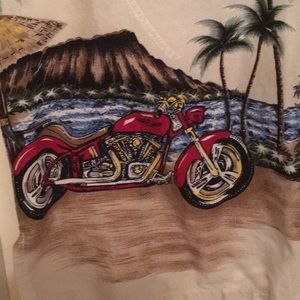 Go Hawaii shirt large motorcycle  designs
